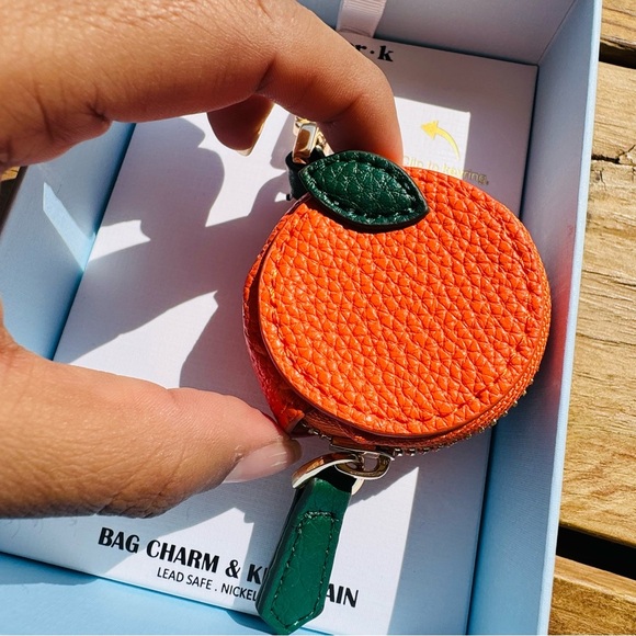 NWT Piper K Orange Fruit Bag Charm & Keychain - Picture 8 of 8